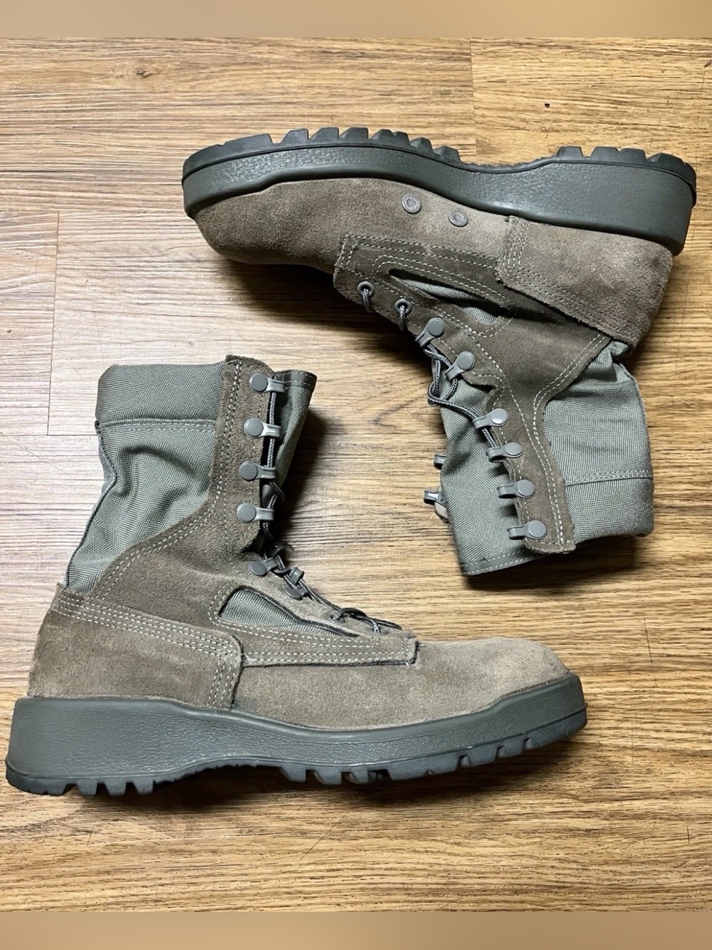 Belleville F600 ST Combat Boots Sage Green Steel Toe Vibram USA M 9.5 / W 11